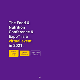 Food & Nutrition Conference & Expo - FNCE 2021