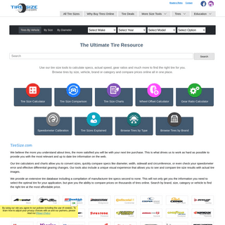 TireSize.com - Compare Tire Sizes, Specs, Prices & more