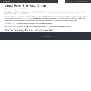 Virtual PowerShell User Group