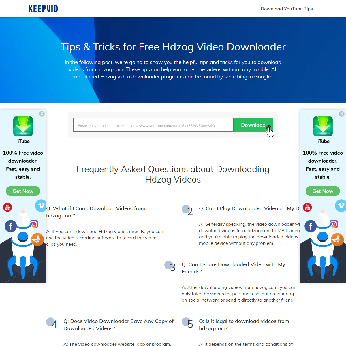 Best Hdzog Video Downloader Online Tips - KeepVid
