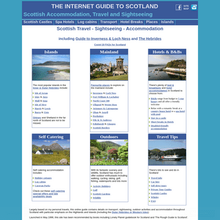 Scotland accommodation & travel for Scottish holidays - The Internet Guide to Scotland