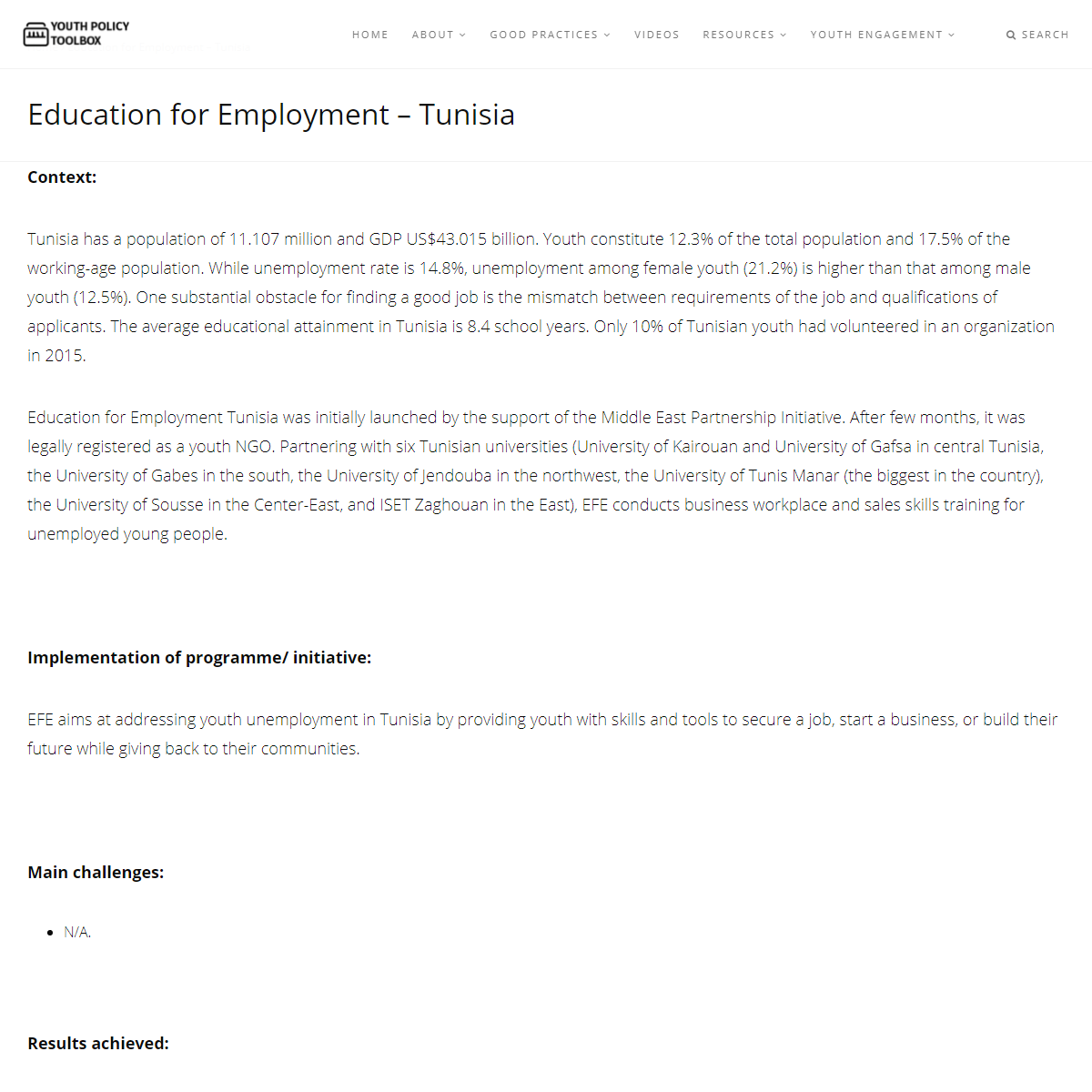 A complete backup of https://yptoolbox.unescapsdd.org/portfolio/education-employment-tunisia/