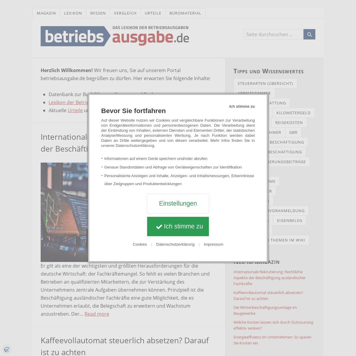 A complete backup of https://betriebsausgabe.de