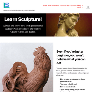 Learn Sculpture! Free video sculpture lessons, beginner to advanced