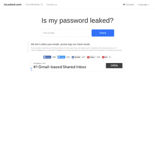 A complete backup of https://isleaked.com