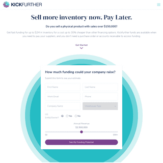 Inventory Financing & Ecommerce Financing - Kickfurther
