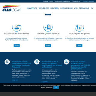 ClioCom - connettivitÃ , sicurezza, e-learning, videocomunicazione - Home
