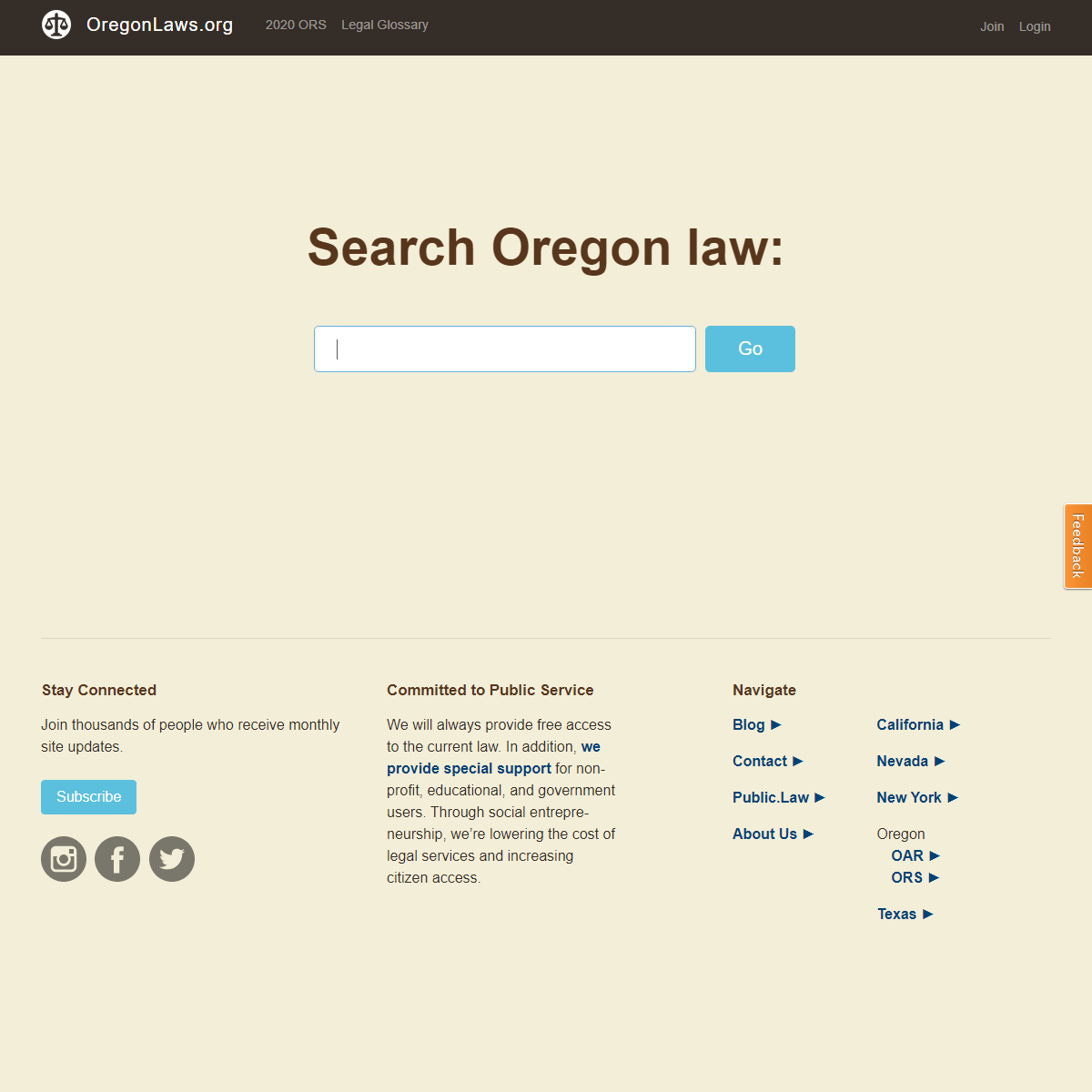 A complete backup of https://www.oregonlaws.org/