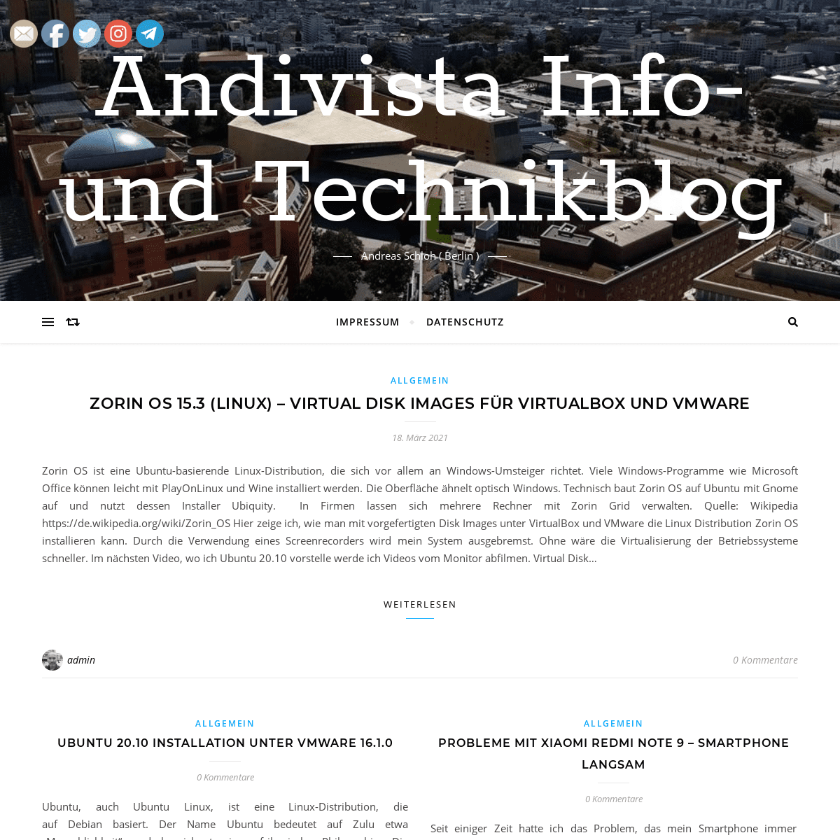 Andivista Info- und Technikblog â€“ Andreas Schloh ( Berlin )