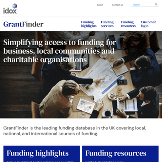 GrantFinder the UK`s leading Funding Database