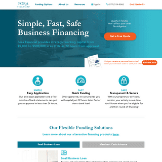 Small Business Loans & Business Funding - Fora Financial