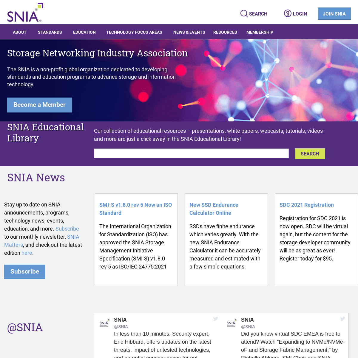 A complete backup of https://snia.org