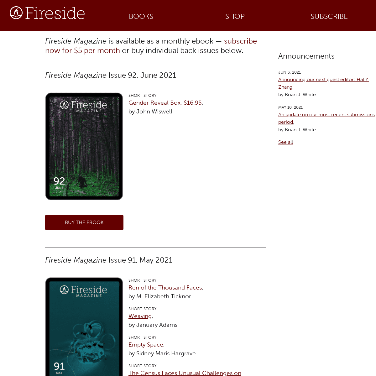 A complete backup of https://firesidefiction.com