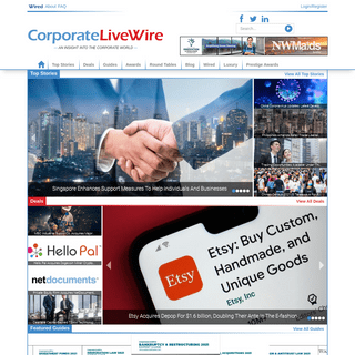 Welcome to CorporateLiveWire - Corporate LiveWire