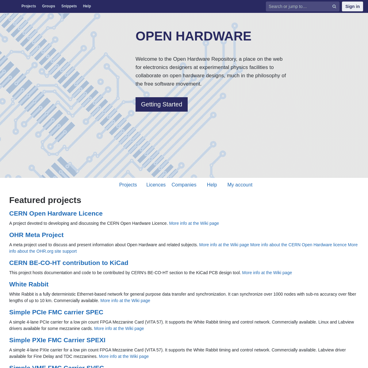 A complete backup of https://ohwr.org
