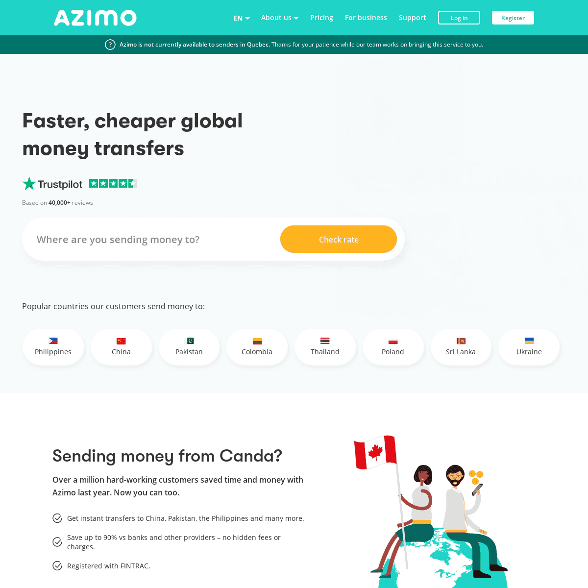 A complete backup of https://azimo.com