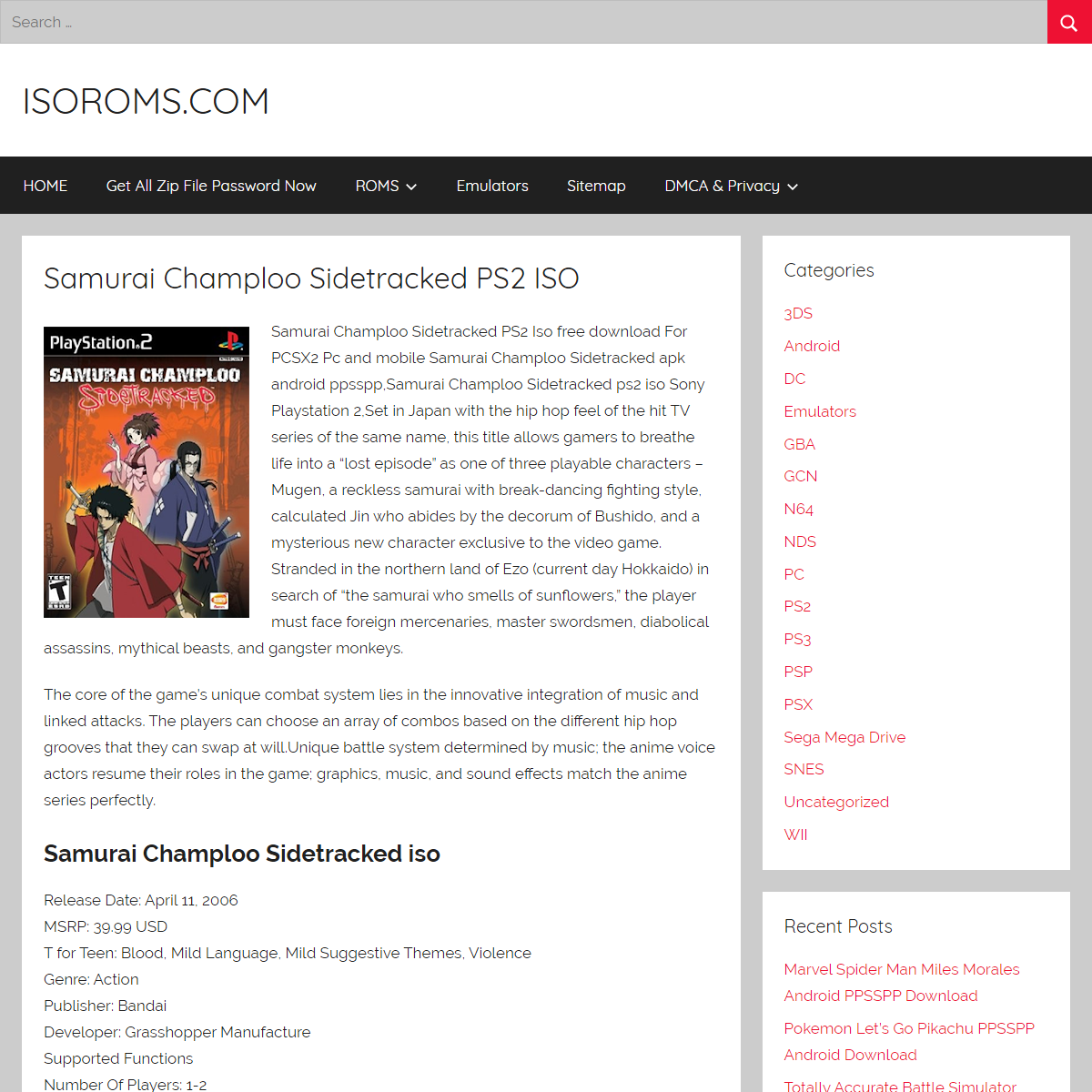 A complete backup of https://isoroms.com/champloo-sidetracked-download/