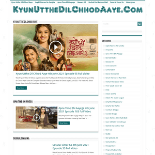 Kyun Utthe Dil Chhod Aaye Sony Tv Serial Watch Online