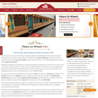 A complete backup of https://thepalaceonwheels.org