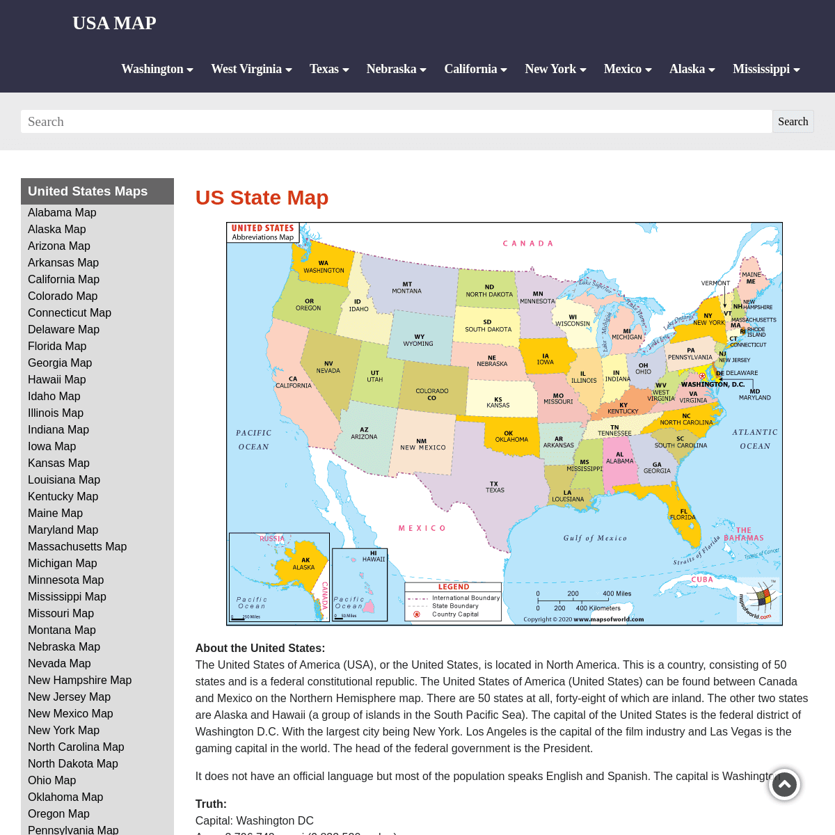 A complete backup of https://usa-map.co