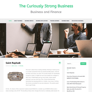 The Curiously Strong Business - Business and Finance