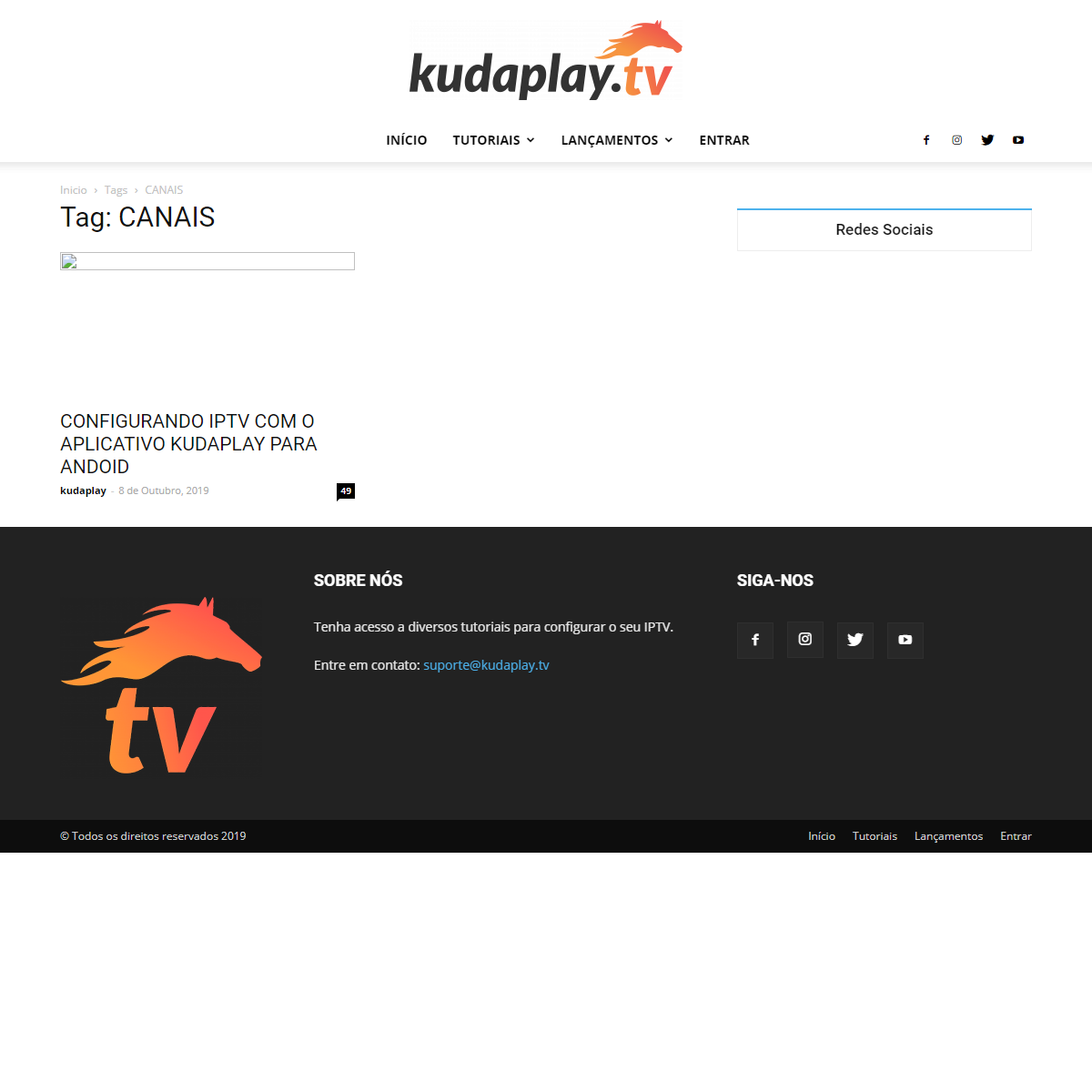 Arquivo de CANAIS - Kudaplay.TV