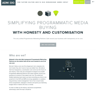 Admedo - The Only Fully Transparent Programmatic Marketing Platform