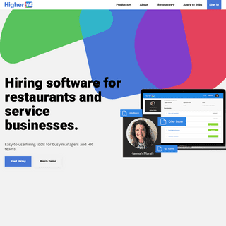 Hiring software for restaurants and service businesses. - HigherMe