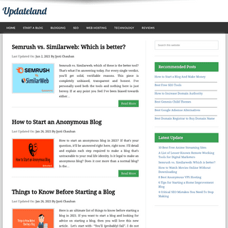 UpdateLand - Learn SEO and Blogging Tips
