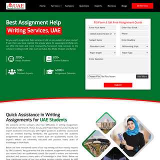 Assignment Help UAE - No. 1 Writing Services Assistance