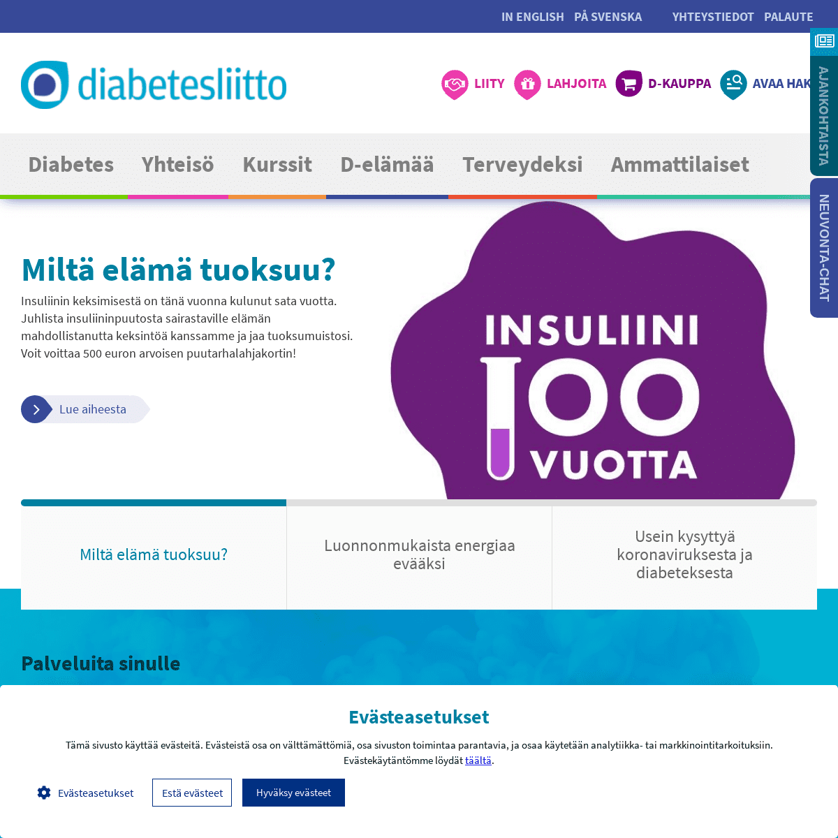A complete backup of https://diabetes.fi