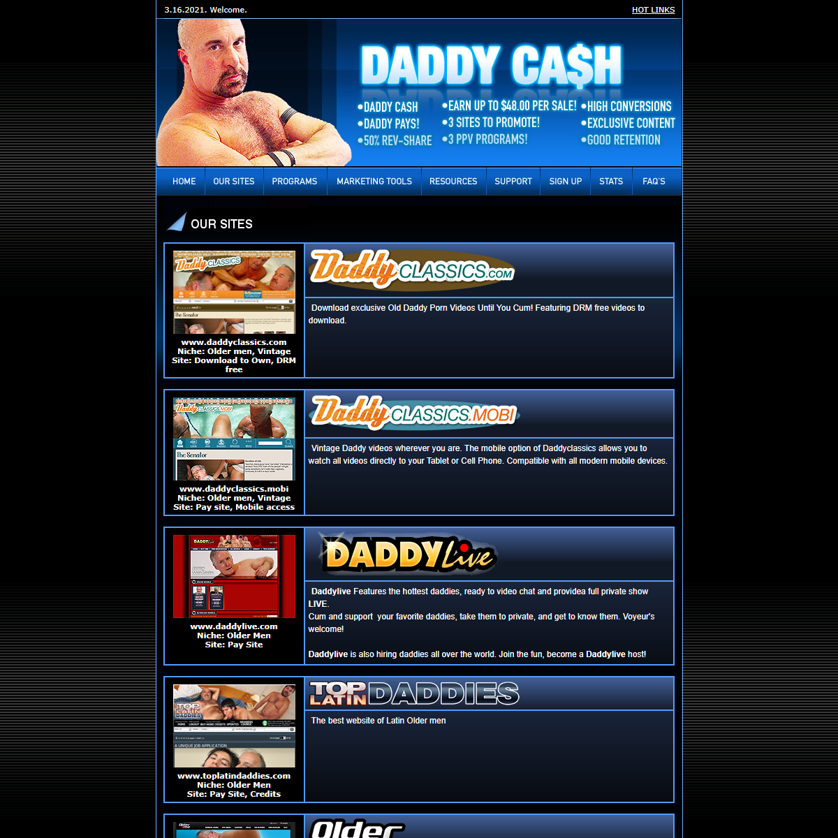 A complete backup of http://www.daddycash.com/sites.php