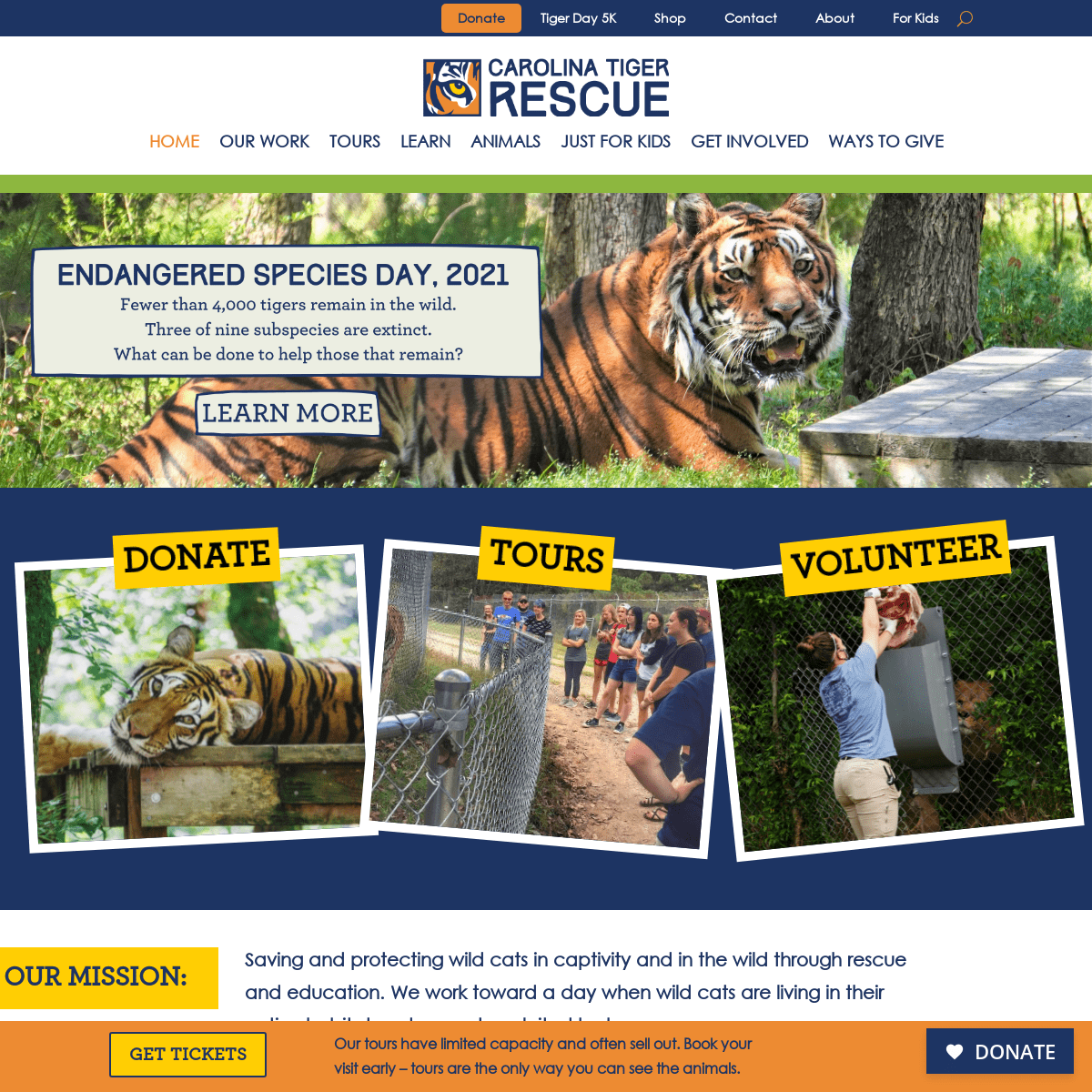 Home Page - Carolina Tiger Rescue