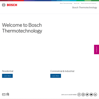 Welcome to Bosch Thermotechnology
