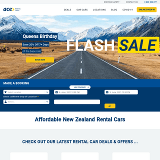 Ace Rental Cars New Zealand - Book Direct & Save