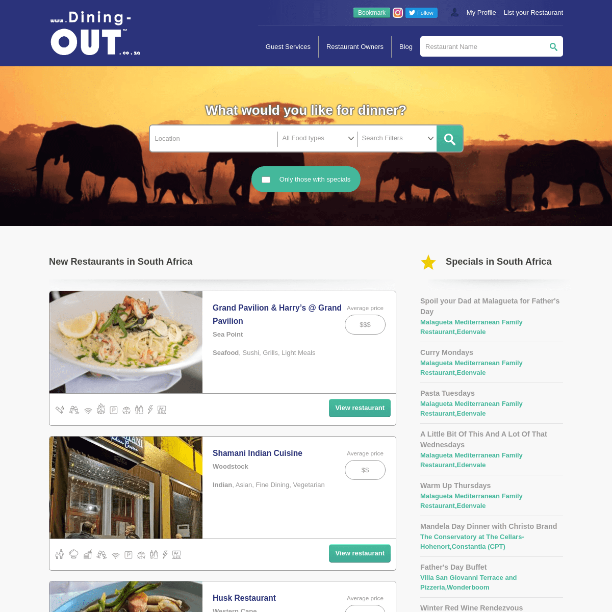 A complete backup of https://dining-out.co.za