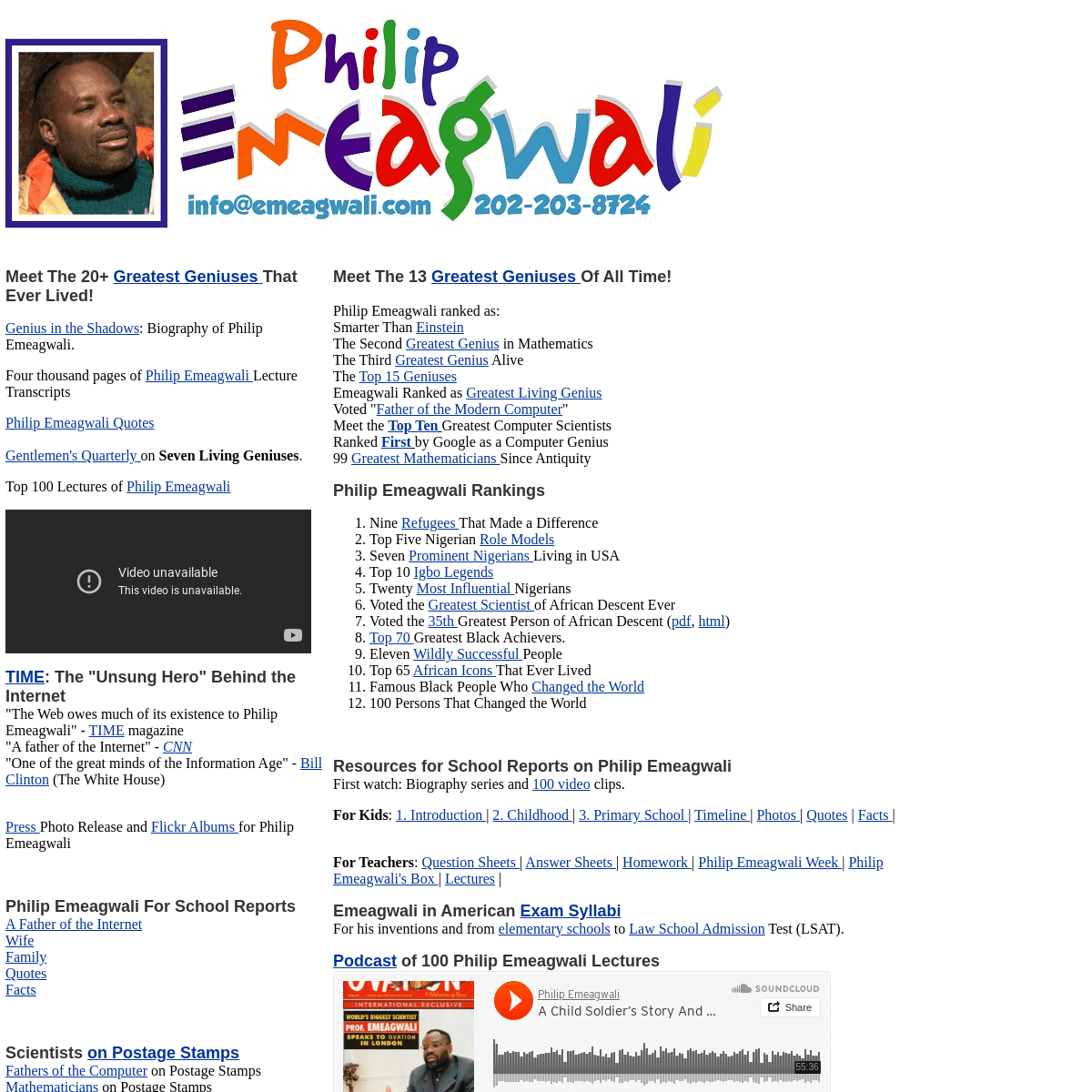 Philip Emeagwali - A Father of the Internet - Supercomputer Biography