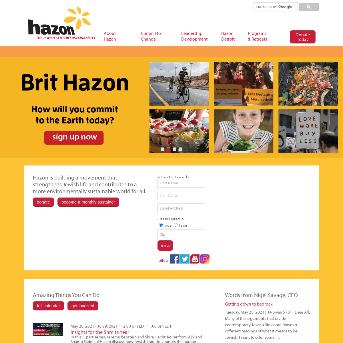 A complete backup of https://hazon.org