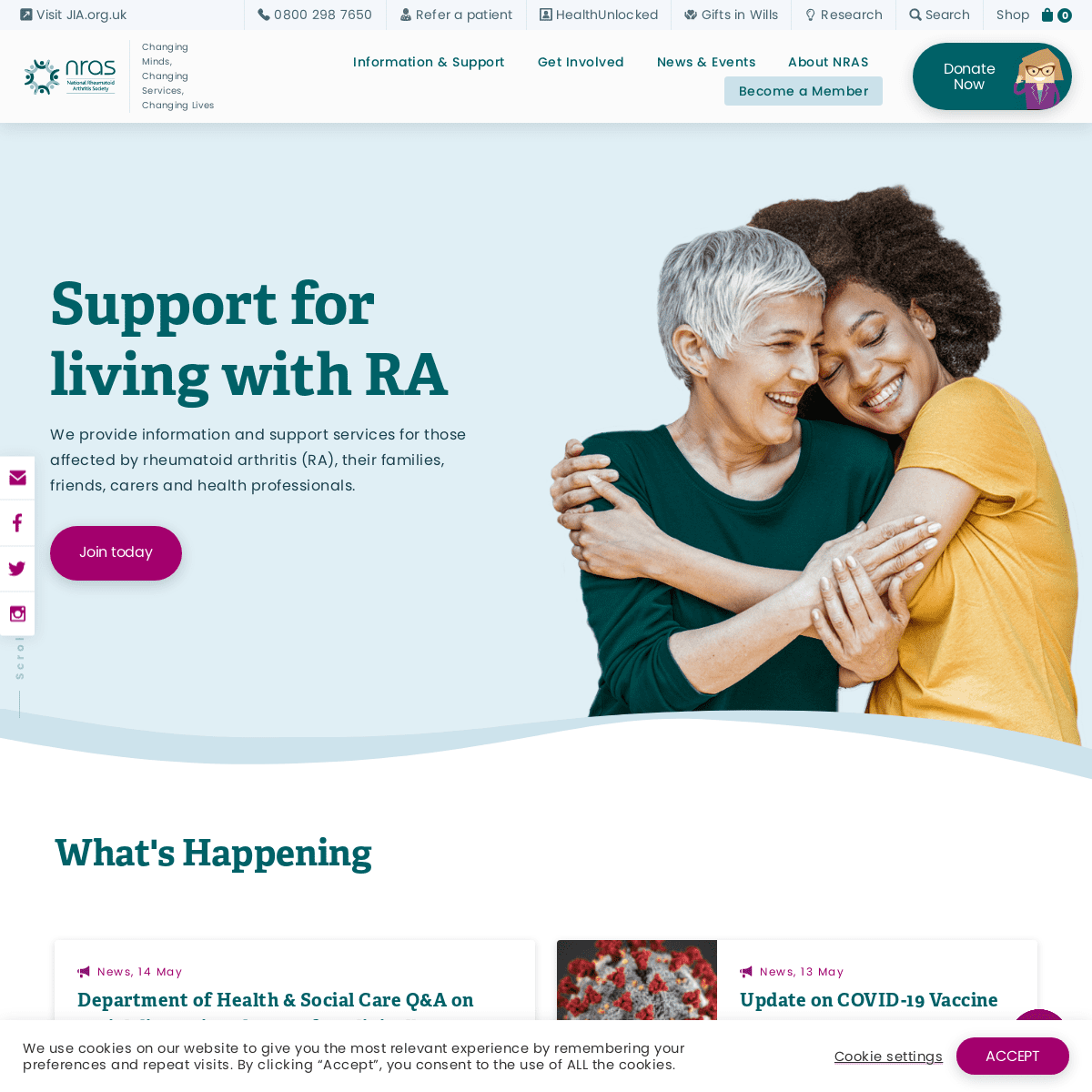 NRAS - Rheumatoid arthritis charity