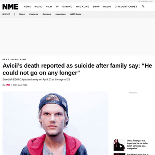 How did Avicii die- Death reported as suicide after family say- -He could not go on any longer-