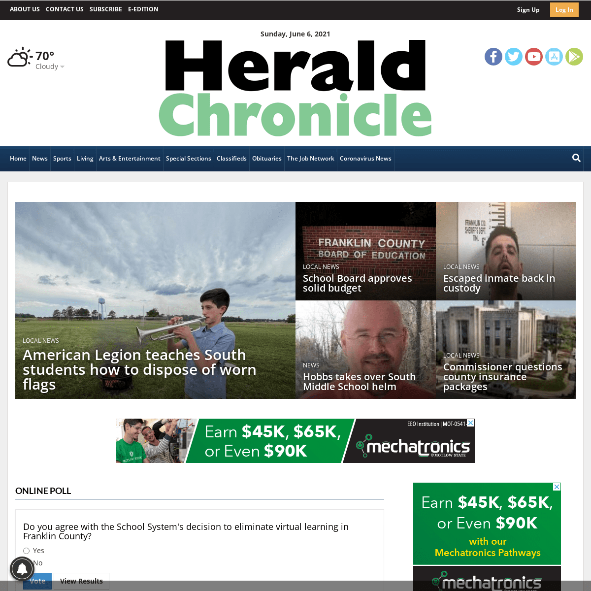 A complete backup of https://heraldchronicle.com