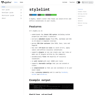 A complete backup of https://stylelint.io