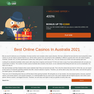 Best Online Casinos 2021 - Australian online casino with the biggest bonuses to win real money!