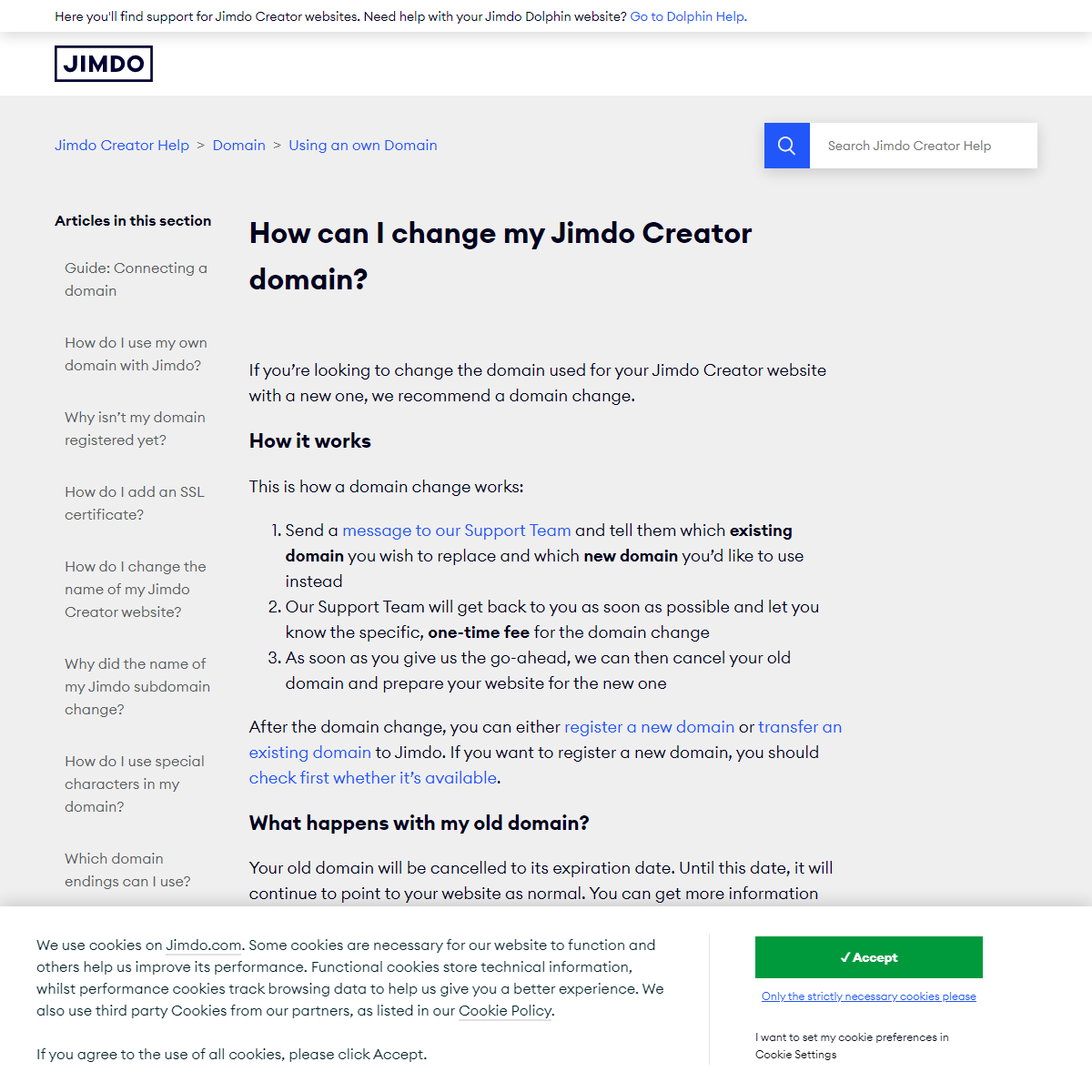 A complete backup of https://help.jimdo.com/hc/en-us/articles/115005510143-How-can-I-change-my-Jimdo-Creator-domain-