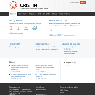 A complete backup of https://cristin.no