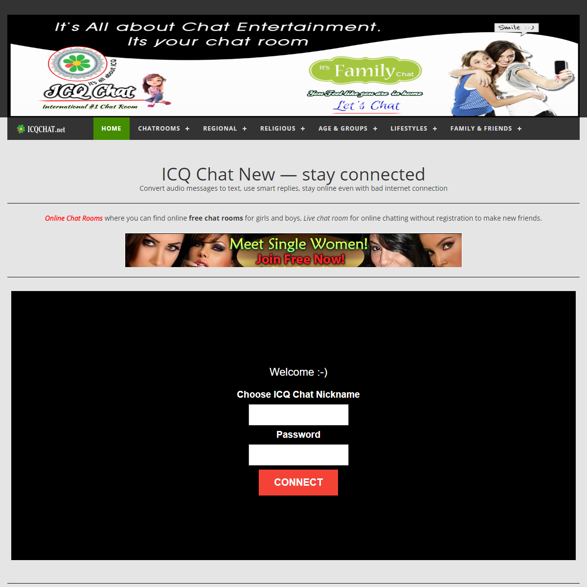 ICQ Chat - Online Chat rooms without registration