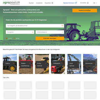 Agropool.ch Schweiz - Occasionen Landmaschinen und Traktoren