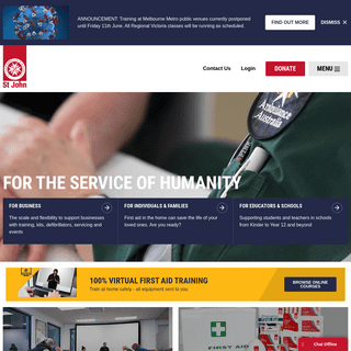 St John Ambulance Australia (VIC) INC - First Aid For Life - St John Ambulance Australia (VIC) INC - Saving Lives Through First 