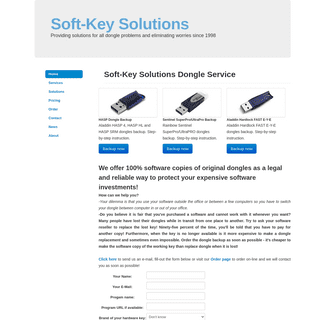 Soft Key Solutions - Main page - HASP, HASP HL, SENTINEL, HARDLOCK USB KEY dongle emulator