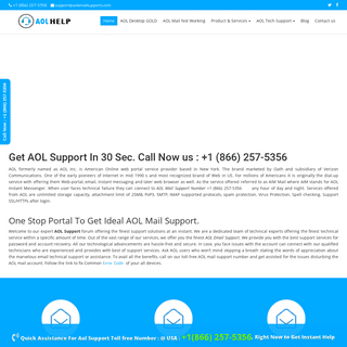 AOL Support Number +1-866-257-5356, AOL Customer Service